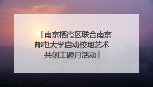 南京栖霞区联合南京邮电大学启动校地艺术共创主题月活动