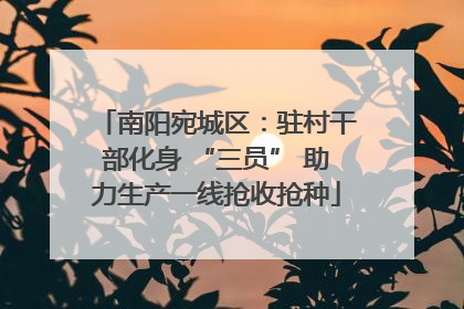南阳宛城区：驻村干部化身 “三员” 助力生产一线抢收抢种