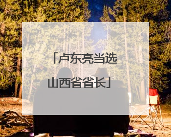 卢东亮当选山西省省长