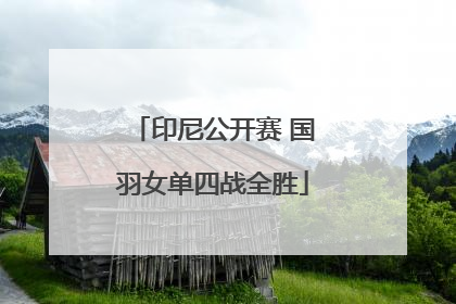 印尼公开赛 国羽女单四战全胜