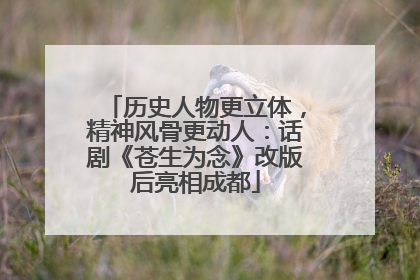 历史人物更立体，精神风骨更动人：话剧《苍生为念》改版后亮相成都