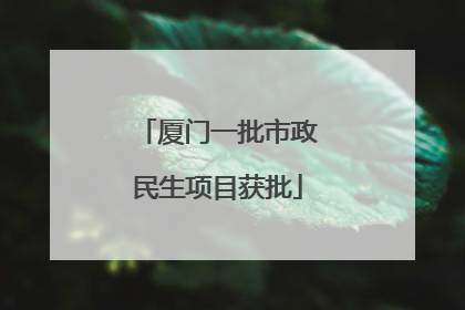 厦门一批市政民生项目获批