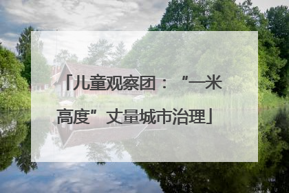 儿童观察团：“一米高度”丈量城市治理
