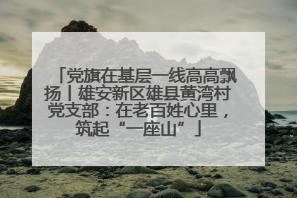 党旗在基层一线高高飘扬丨雄安新区雄县黄湾村党支部：在老百姓心里，筑起“一座山”