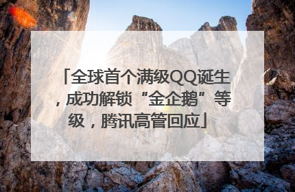 全球首个满级QQ诞生，成功解锁“金企鹅”等级，腾讯高管回应
