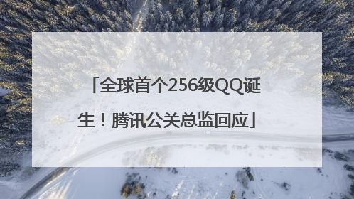 全球首个256级QQ诞生！腾讯公关总监回应