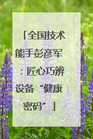全国技术能手彭彦军：匠心巧辨设备“健康密码”