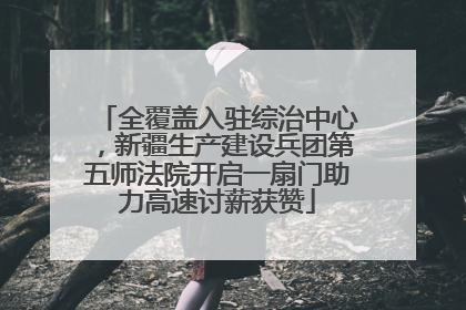 全覆盖入驻综治中心，新疆生产建设兵团第五师法院开启一扇门助力高速讨薪获赞