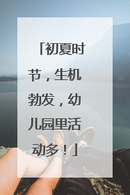 初夏时节，生机勃发，幼儿园里活动多！