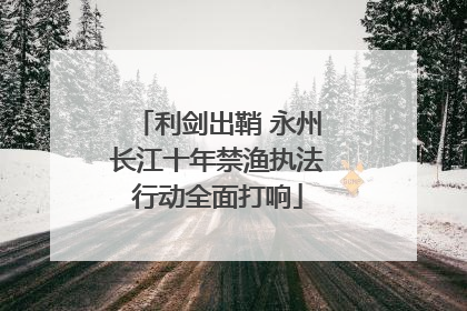 利剑出鞘 永州长江十年禁渔执法行动全面打响