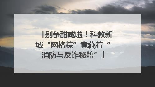 别争甜咸啦！科教新城“网格粽”竟藏着“消防与反诈秘籍”