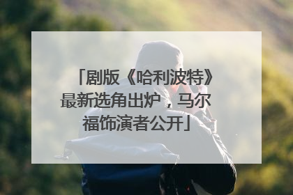 剧版《哈利波特》最新选角出炉，马尔福饰演者公开