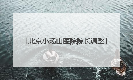 北京小汤山医院院长调整