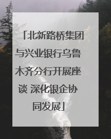 北新路桥集团与兴业银行乌鲁木齐分行开展座谈 深化银企协同发展