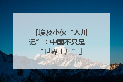 埃及小伙“入川记”：中国不只是“世界工厂”