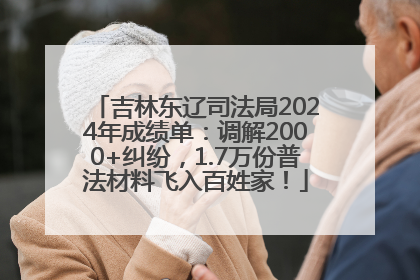 吉林东辽司法局2024年成绩单：调解2000+纠纷，1.7万份普法材料飞入百姓家！