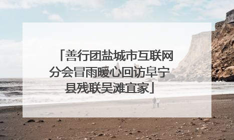 善行团盐城市互联网分会冒雨暖心回访阜宁县残联吴滩宜家