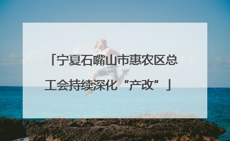 宁夏石嘴山市惠农区总工会持续深化“产改”