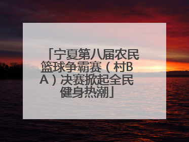 宁夏第八届农民篮球争霸赛（村BA）决赛掀起全民健身热潮