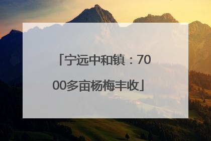 宁远中和镇：7000多亩杨梅丰收