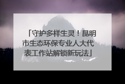 守护多样生灵！昆明市生态环保专业人大代表工作站解锁新玩法