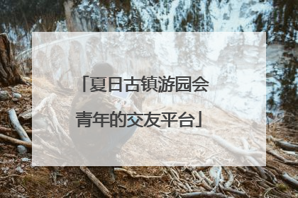 夏日古镇游园会 青年的交友平台