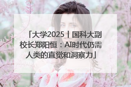 大学2025丨国科大副校长郑阳恒：AI时代仍需人类的直觉和洞察力