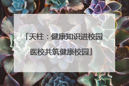 天柱：健康知识进校园 医校共筑健康校园