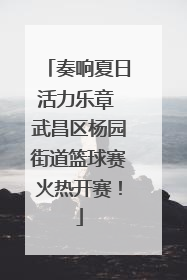 奏响夏日活力乐章 武昌区杨园街道篮球赛火热开赛！