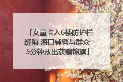 女童卡入6楼防护栏缝隙 海口辅警与群众5分钟救出获赠锦旗