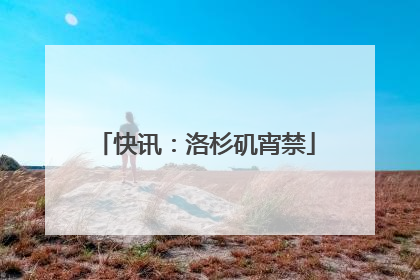 快讯：洛杉矶宵禁