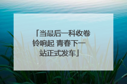 当最后一科收卷铃响起 青春下一站正式发车