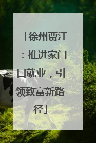 徐州贾汪：推进家门口就业，引领致富新路径