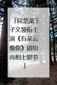 屈楚萧王子文领衔主演《有朵云像你》剧组亮相上影节