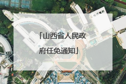 山西省人民政府任免通知