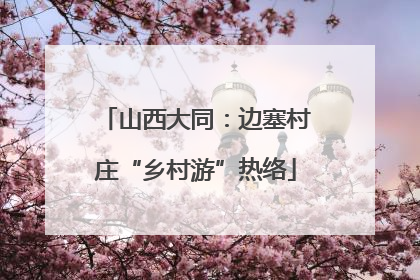 山西大同：边塞村庄“乡村游”热络