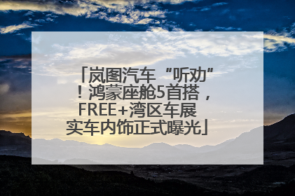 岚图汽车“听劝”！鸿蒙座舱5首搭，FREE+湾区车展实车内饰正式曝光