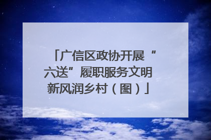 广信区政协开展“六送”履职服务文明新风润乡村（图）