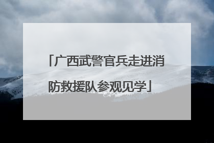 广西武警官兵走进消防救援队参观见学