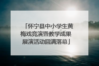 怀宁县中小学生黄梅戏竞演暨教学成果展演活动圆满落幕