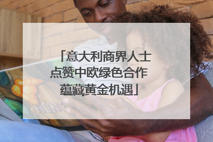 意大利商界人士点赞中欧绿色合作蕴藏黄金机遇
