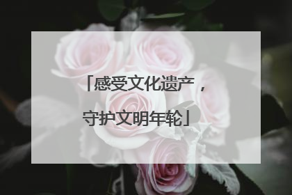 感受文化遗产，守护文明年轮