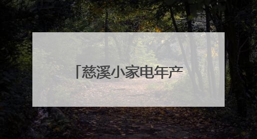 慈溪小家电年产值超千亿元，“小家电之都”主打一个性价比