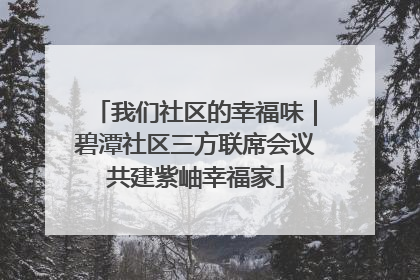 我们社区的幸福味｜碧潭社区三方联席会议共建紫岫幸福家