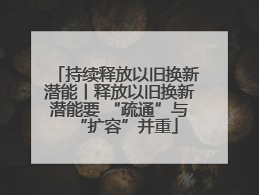 持续释放以旧换新潜能丨释放以旧换新潜能要 “疏通”与“扩容”并重