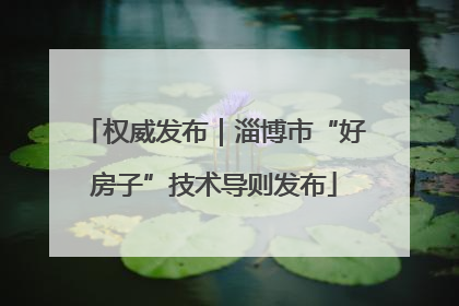 权威发布｜淄博市“好房子”技术导则发布