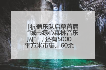 杭盖乐队启幕首届“城市绿心森林音乐周”，还有5000平方米市集、60余场免费活动等你来
