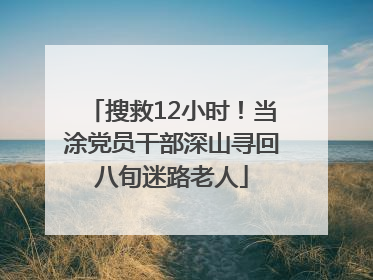搜救12小时！当涂党员干部深山寻回八旬迷路老人