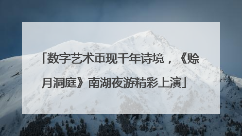 数字艺术重现千年诗境，《赊月洞庭》南湖夜游精彩上演