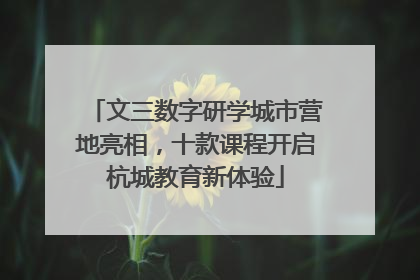 文三数字研学城市营地亮相，十款课程开启杭城教育新体验